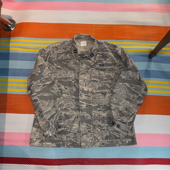 US Air Force Digital Tiger Stripe Green Camouflage Coat Men’s Size 46 R - Picture 1 of 5